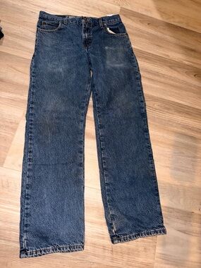Classic Men's Blue Straight-Leg Jeans